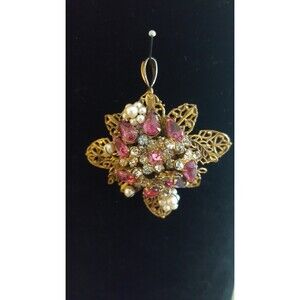 Original by Robert / Pink / Filigree / Pendant / 1940s